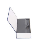 18 CM Book Safe Box with Key Lock Metal Inner Container Faux Book Hidden Safe Secret Diversion Storage Box for Money Jewelry and Documents Navy - Image 4