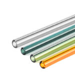 20 CM Set of 5 Colorful Borosilicate Glass Smoothie Straws Heat Resistant Reusable Long Glass Drinking Straws for Water Milkshake Iced Tea and Juice - Image 4