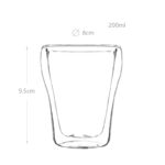 200 ML Double Wall Insulated Borosilicate Glass Beer Cups Heat Resistant Mini Shot Glasses Mugs for Espresso Coffee Latte and Beer 1 Piece - Image 3