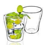 200 ML Double Wall Insulated Borosilicate Glass Beer Cups Heat Resistant Mini Shot Glasses Mugs for Espresso Coffee Latte and Beer 1 Piece