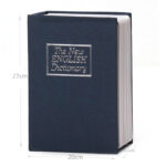 27 CM Book Safe Box with Key Lock Metal Inner Container Faux Book Hidden Safe Secret Diversion Storage Box for Money Jewelry and Documents Navy - Image 3