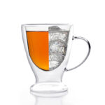 250 ML Double Wall Insulated Borosilicate Glass Cups with Handle Heat Resistant Drinking Glasses Mugs for Coffee Tea Latte and Juices 1 Piece - Image 4