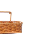 31 CM Wall Mounted Handmade Woven Rattan Storage Basket with Handle Multipurpose Decorative Organizer Baskets for Kitchen Bathroom and Home Decor - Image 4