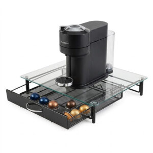 36 Capsule Nespresso Coffee Capsule Storage Stand with Non Slip Rubber Feet Space Saving and Organizer Drawer Rack for Najjar Capsules