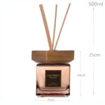 500 ML Ebony Rose Scent Reed Diffuser Stick Oil Air Fresheners Set Home Fragrance Diffuser with Fiber Sticks for Home Aroma Bathroom and Hotel - Image 3