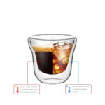 80 ML Double Wall Insulated Borosilicate Glass Beer Cups Heat Resistant Mini Shot Glasses Mugs for Espresso Coffee Latte and Beer 1 Piece - Image 4
