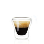 80 ML Double Wall Insulated Borosilicate Glass Beer Cups Heat Resistant Mini Shot Glasses Mugs for Espresso Coffee Latte and Beer 1 Piece