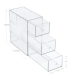 Clear Acrylic Cosmetic Organizer with 3 Drawers Multipurpose Drawers Organizer for Eyeglasses Display Jewelry Watch Perfume and Vanity 1 Piece - Image 3