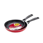 Betty Crocker Fry Pan Set Red/Black 2 Pieces 24, 28Cm