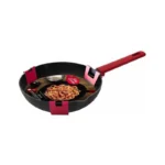 Betty Crocker Forged Aluminum Wok Black/Red, 28 CM