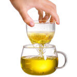 450 ML Borosilicate Glass Tea Cups Kit with Removable Infuser and Lid Heat Resistant Glassware Cup with Handle for Coffee Loose Leaf Tea and Herbal - Image 2