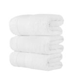 70 CM X 140 CM Cannon 100% Cotton Bath Towel Soft Quality Absorbent Towel for Daily Bathroom Use 1 Piece White