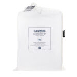 Cannon 100% Cotton Double 7 Pieces Duvet Cover Set Stone Washed Breathable with Duvet Cover Fitted Sheet Pillow Cases Pillow Shams and Fabric Bag White - Image 3