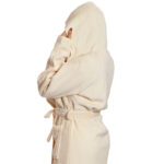 Cannon 400GSM Waffle Cotton Flannel Robe Full Length Bath Robe Soft Cozy and Breathable for Women Free Size Beige - Image 2