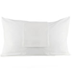 50 CM X 75 CM Cannon Bourdon 100% Cotton Pillow Cover Shams Soft and Breathable Wrinkle Resistant 2 Pieces White - Image 3