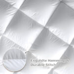 Cannon Comforter Duvet Insert Double Size Cotton Fabric with Microfiber Inner Fill for All Seasons Gifts for Women and Men 1 Piece White - Image 4