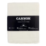 180 CM X 180 CM Cannon Cotton Linen Rectangle Table Cloth with Tassels Wrinkle Resistant Cover for Kitchen Dining Use 6-8 Seats 1 Piece Off-White