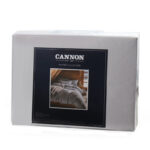 Cannon Single 3 Pieces Duvet Cover Set 100% Cotton Flannel Breathable Velvety Soft Bed Cover Set with Duvet Cover Fitted Sheet and Pillow Cases Gray - Image 3