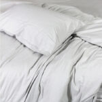 Cannon King 4 Pieces Duvet Cover Set 100% Cotton Flannel Breathable Velvety Soft Bed Cover Set with Duvet Cover Fitted Sheet and Pillow Cases Gray - Image 4