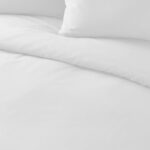 Cannon Single 3 Pieces Duvet Cover Set 100% Cotton Flannel Breathable Velvety Soft Bed Cover Set with Duvet Cover Fitted Sheet and Pillow Cases White - Image 2