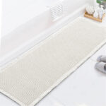 190 CM X 65 CM Cotton Waffle Dry Bathroom Rug Non Slip Kitchen Mat with Tassels Super Absorbent Ultra Soft Boho Decor Floor Mats Machine Washable