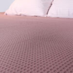 220 CM X 240 CM Cotton Blanket Breathable Soft Waffle Weave Blankets for Summer Thick Cozy Fall Blanket Lightweight Blankets for All Season Pink