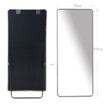 179 CM Full Length Mirror with Stand Rectangular Mirrors with Aluminum Frame Rounded Corner Standing Floor Mirror Hanging or Leaning Against Wall Black - Image 3