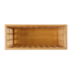 32 CM X 13 CM Hollow Bamboo Organizers Basket Wooden Tray for Kitchen Use Multipurpose Storage Baskets for Kitchen and Bathroom 1 Piece Beige - Image 4