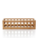 32 CM X 11 CM Hollow Bamboo Organizers Basket Wooden Tray for Kitchen Use Multipurpose Storage Baskets for Kitchen and Bathroom 1 Piece Beige - Image 4