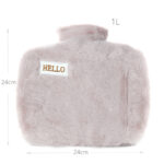1 L Hot Water Bottle with Soft Cover Hot Water Bag for Menstrual Cramps Neck and Shoulder Pain Relief Hot and Cold Therapies Hand Feet Warmer Beige - Image 3
