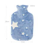 650 ML Hot Water Bottle with Soft Cover Hot Water Bag for Menstrual Cramps Neck and Shoulder Pain Relief Hot and Cold Therapies Hand Feet Warmer Blue - Image 3