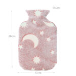 650 ML Hot Water Bottle with Soft Cover Hot Water Bag for Menstrual Cramps Neck and Shoulder Pain Relief Hot and Cold Therapies Hand Feet Warmer Pink - Image 3