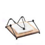 Metal Paper Napkin Holder Napkin Dispenser with Weighted Arm Tissue Holder Stand for Dining Table Napkin Organizer Rack for Kitchen Restaurant and Bar - Image 2