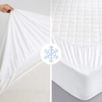 200 CM X 200 CM Cannon PU Mattress Protector Waterproof Anti-Allergy Breathable Cotton Mattress Bed Protector Ultra Soft Fitted Bed Cover 1 Piece White - Image 4