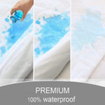 200 CM X 200 CM Cannon PU Mattress Protector Waterproof Anti-Allergy Breathable Cotton Mattress Bed Protector Ultra Soft Fitted Bed Cover 1 Piece White - Image 3