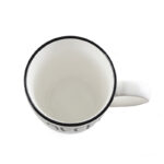 250 ML Porcelain Mug with Text Design Coffee Glazed Black Rim Mugs for Coffee Tea and Hot Chocolate Microwave and Dishwasher Safe 1 Piece - Image 4