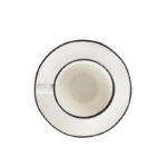 100 ML Porcelain Mug with Text Design Coffee and Saucer Glazed Black Rim Mugs for Coffee Tea and Hot Chocolate Microwave and Dishwasher Safe 1 Piece - Image 2