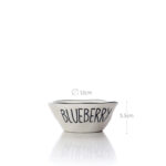 12 CM Porcelain Stackable Bowl with Text Design Blueberry Glazed Black Rim Bowls Tableware Kitchen Serving Bowls Microwave and Dishwasher Safe 1 Piece - Image 3