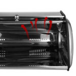 43 CM Stainless Steel Roll Top Bread Box Large Capacity Bread Bin Space Saving Bread Keeper Holder Kitchen Storage Container for Bread and Cake Silver - Image 2