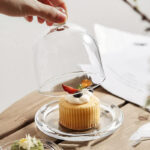 14 CM Round Acrylic Mini Cake Stand with Dome Clear Cover Acrylic Small Serving Display Plate for Cake Candies Chocolate and Appetizers - Image 2