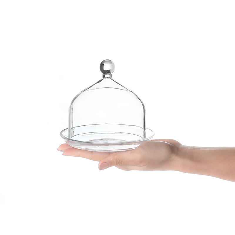 14 CM Round Acrylic Mini Cake Stand with Dome Clear Cover Acrylic Small Serving Display Plate for Cake Candies Chocolate and Appetizers (2) 14 CM Round Acrylic Mini Cake Stand with Dome Clear Cover Acrylic Small Serving Display Plate for Cake Candies Chocolate and Appetizers - Image 1