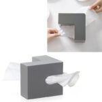 20 CM Folded Tissue Box Creative Triangle Box Cover Facial Tissue Dispenser for Kitchen Livingroom Bedroom Décor Gray 1 Piece