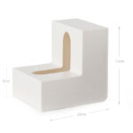 20 CM Folded Tissue Box Creative Triangle Box Cover Facial Tissue Dispenser for Kitchen Livingroom Bedroom Décor White 1 Piece - Image 3