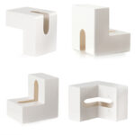 20 CM Folded Tissue Box Creative Triangle Box Cover Facial Tissue Dispenser for Kitchen Livingroom Bedroom Décor White 1 Piece - Image 2