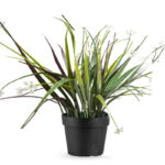 23 CM X 28 CM Mini Potted Artificial Plant Eco-Friendly Pot with Natural Look for Indoor and Outdoor Décor Black 1 Piece