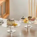 29 CM Round Acrylic Cake Stand with Dome Clear Cover Acrylic Footed Serving Display Tray for Cake Desserts Patisserie and Appetizers - Image 2