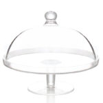 32 CM Round Acrylic Cake Stand with Dome Clear Cover Acrylic Footed Serving Display Tray for Cake Desserts Patisserie and Appetizers