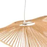 41 CM Handmade Woven Rattan Bamboo Hanging Lampshade Retro Style Chandelier Boho Pendant Light Ceiling Fixture for Bedroom Living Room and Kitchen - Image 4