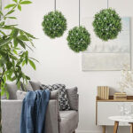 45 CM Artificial 3D Grass Ball Round Balls Artificial Boxwood Plant for Home Decor Garden Wedding Indoor and Outdoor Decoration 1 Piece Green - Image 2