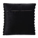 45 CM X 45 CM Throw Pillow Cover with 500G Insert Included Faux Rabbit Fur Velvet Striped Square Cushion with Zipper Closure for Living Room Bedroom Black 1 Piece - Image 3